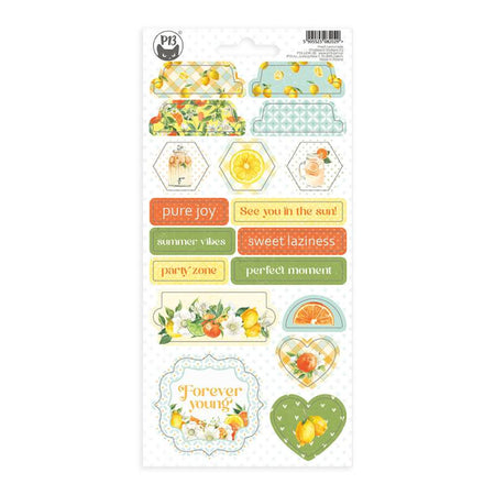 P13 Fresh Lemonade - Chipboard Sticker Sheet #3