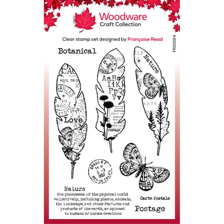 Woodware Clear Magic Stamp - Paper Feathers