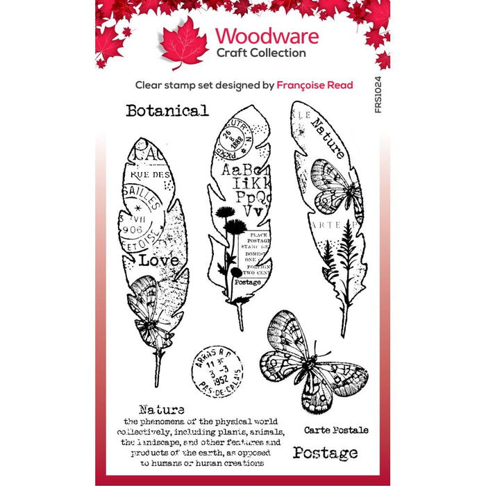 Woodware Clear Magic Stamp - Paper Feathers