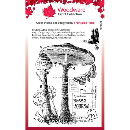 Woodware Clear Magic Stamp - Vintage Fungi