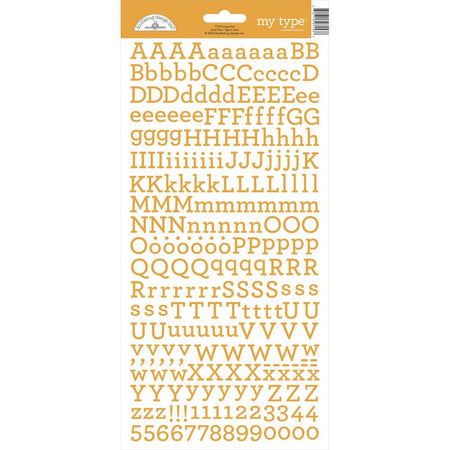 Doodlebug My Type Alphabet Stickers - Tangerine