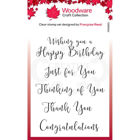 Woodware Clear Magic Singles Stamp - Curly Greetings