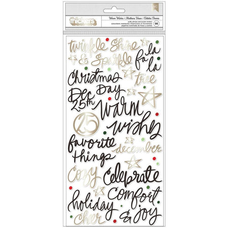 American Crafts Vicki Boutin Warm Wishes - Warm Wishes Puffy Phrase Thickers
