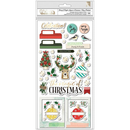 American Crafts Vicki Boutin Warm Wishes - Merry & Bright Chipboard Thickers