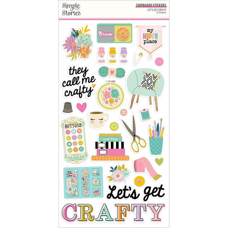 Simple Stories Let's Get Crafty - Chipboard Stickers