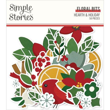 Simple Stories Hearth & Holiday - Floral Bits & Pieces