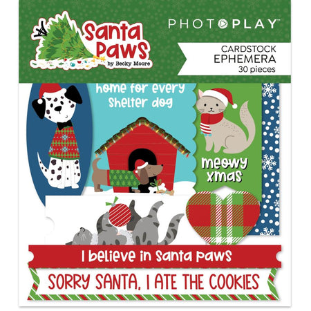 Photoplay Santa Paws - Ephemera Die-Cuts
