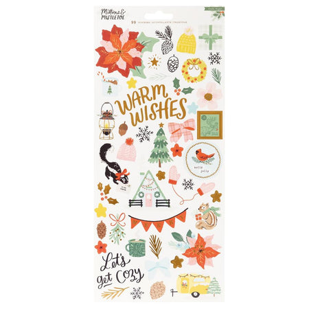 Crate Paper Mittens & Mistletoe - Cardstock Stickers