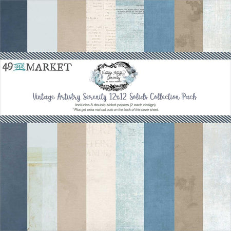 49 & Market Vintage Artistry Serenity - 12x12 Solids Collection Pack