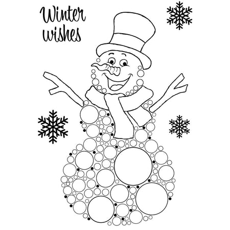 Woodware Clear Magic Singles Stamp - Big Bubble Snowman