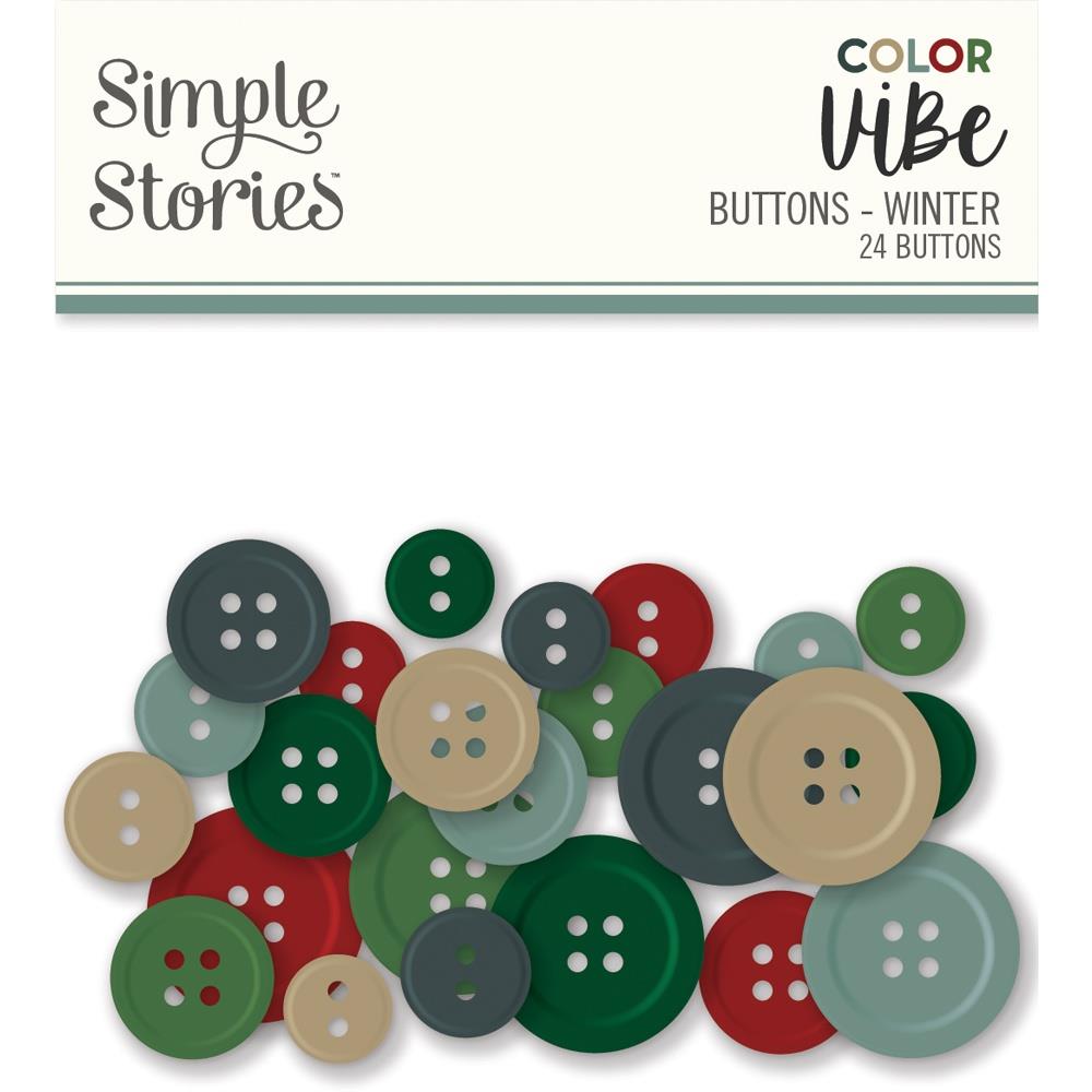 Simple Stories Color Vibe - Winter Buttons