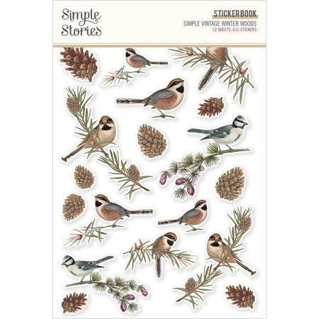 Simple Stories Simple Vintage Winter Woods - Sticker Book