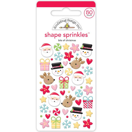 Doodlebug Design Candy Cane Lane - Bits Of Christmas Shape Sprinkles