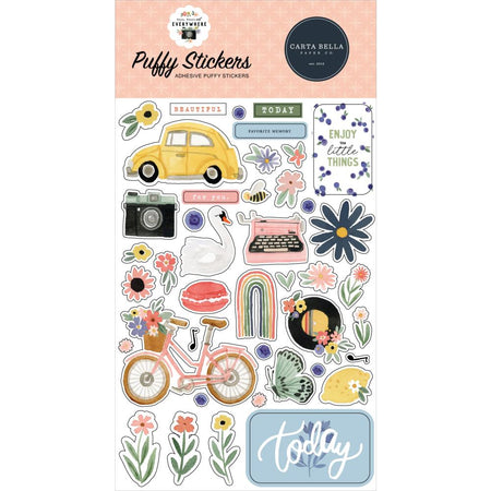 Carta Bella Here, There & Everywhere - Puffy Stickers