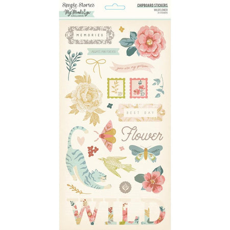 Simple Stories Wildflower - Chipboard Stickers