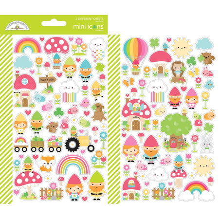 Doodlebug Design Over The Rainbow - Mini Icon Stickers