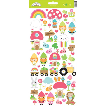 Doodlebug Design Over The Rainbow - Icon Stickers
