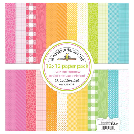 Doodlebug Design Over The Rainbow - Petite Prints 12x12 Double Sided Cardstock
