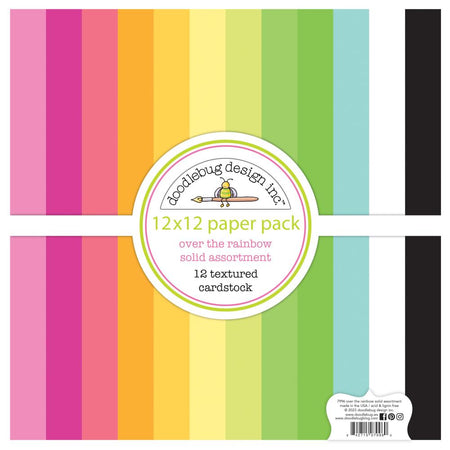 Doodlebug Design Over The Rainbow - Textured 12x12 Double Sided Cardstock