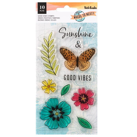 American Crafts Vicki Boutin Where To Next - Good Vibes Clear Stamps