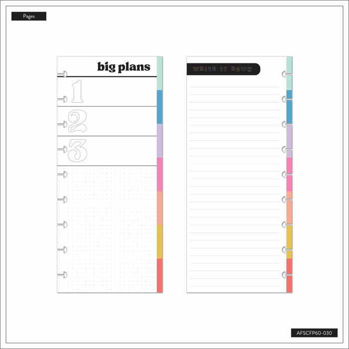 Me & My Big Ideas Happy Planner - Happy Brights Skinny Classic Fill Paper