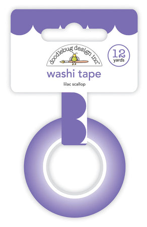 Doodlebug Design Monochromatic Collection - Lilac Scallop Washi Tape