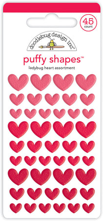 Doodlebug Design Puffy Shapes - Ladybug Heart