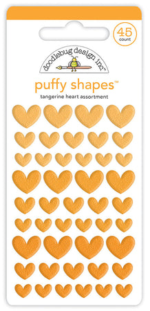 Doodlebug Design Puffy Shapes - Tangerine Heart
