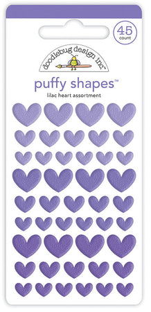 Doodlebug Design Puffy Shapes - Lilac Heart