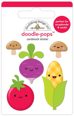 Doodlebug Design Farmers Market - Veggie Garden Doodle-Pops 3D Sticker