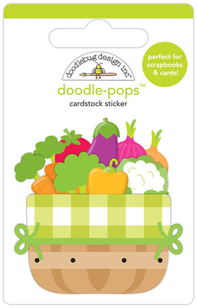 Doodlebug Design Farmers Market - Harvest Time Doodle-Pops 3D Sticker