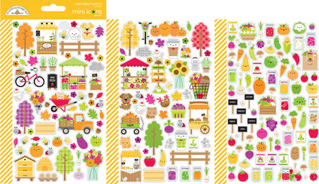 Doodlebug Design Farmers Market - Mini Icon Stickers