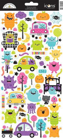 Doodlebug Design Monster Madness - Icon Stickers