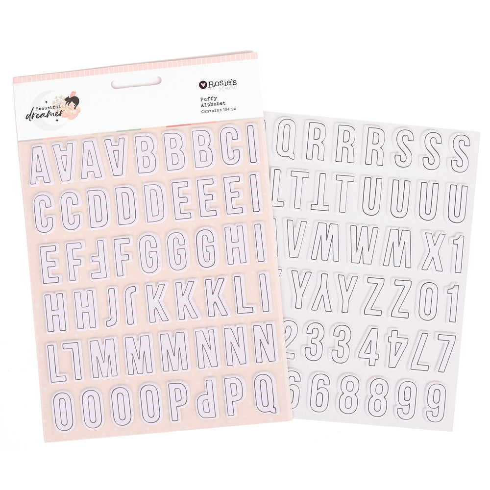 Rosie's Studio Beautiful Dreamer - Puffy Alphabet Stickers