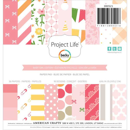 Project Life 6x6 Pad - Baby Girl Edition