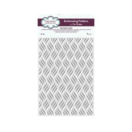 Creative Expressions A4 Embossing Folder - Braided Vines