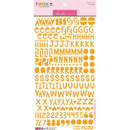 Bella Blvd Florence Alphabet Stickers - Orange