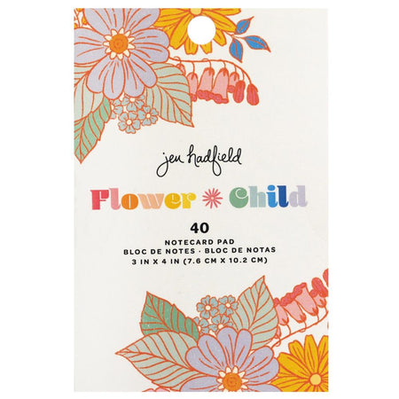 American Crafts Jen Hadfield Flower Child - 3x4 Journal Card Pad