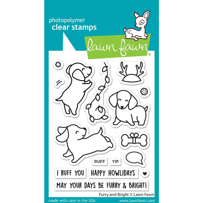 Lawn Fawn Clear Stamps - Furry and Bright