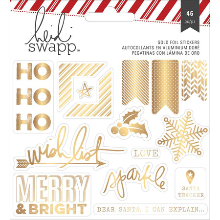 Heidi Swapp Oh What Fun - Gold Foil Stickers 