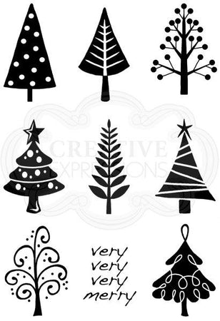 Woodware Clear Magic Singles Stamps - Mini Trees