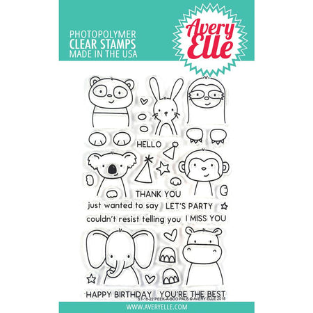 Avery Elle Clear Stamps - Peek-a-Boo Pals