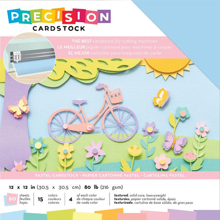 American Crafts 12x12 Precision Cardstock Pack - Pastel