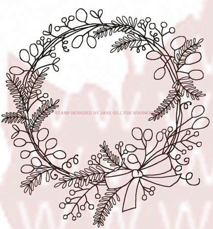 Woodware Clear Magic Singles Stamps - Sketchy Wreath
