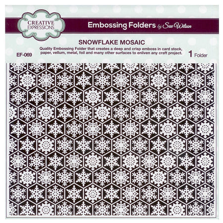 Creative Expressions 8x8 Embossing Folder - Snowflake Mosaic