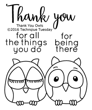 Technique Tuesday - Thank You Owls