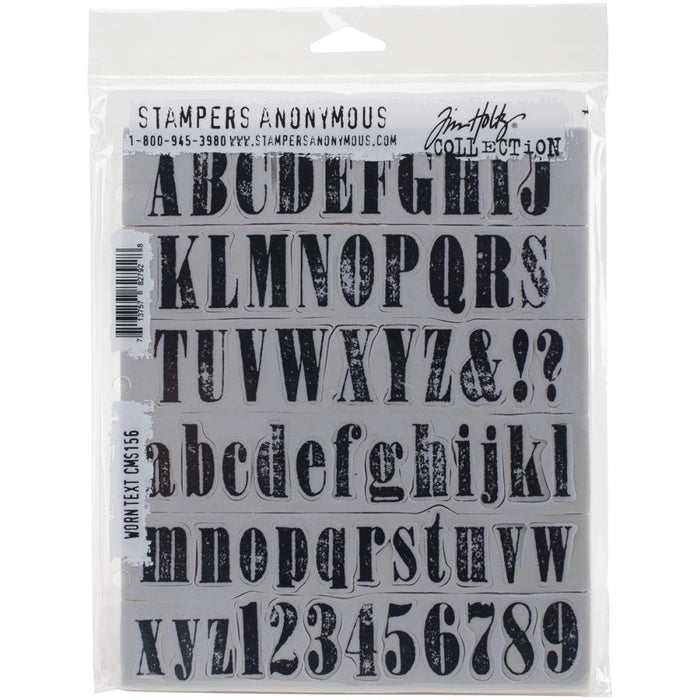 Stampers Anonymous Tim Holtz Collection - Worn Text