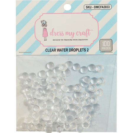 Dress My Craft Water Droplets - Clear 6mm