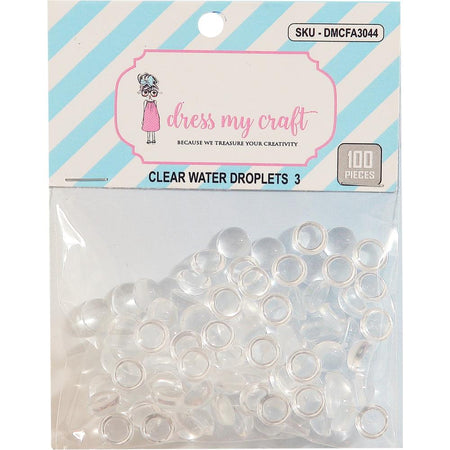 Dress My Craft Water Droplets - Clear 8mm