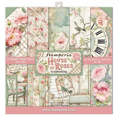 Stamperia House Of Roses - 8x8 Paper Pack
